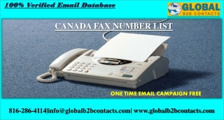 Canada Fax Number List