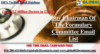 Chairman Of The Formulary Committee Email List