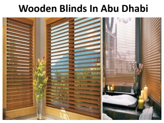Wooden Blinds In Abu Dhabi