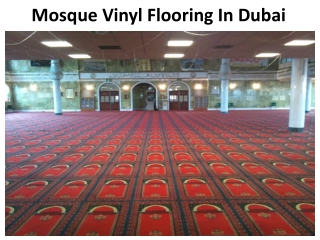 Mosque Vinyl Flooring Dubai