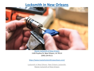 Locksmith in New Orleans