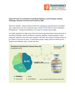 Phosphoric Acid Market Statistics, Incredible Possibilities, Growth Analysis And Forecast To 2026