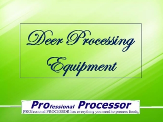Commercial Deer Processing Equipment