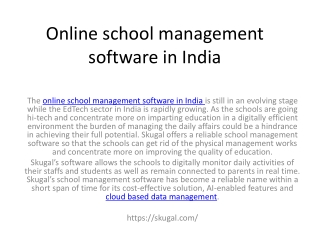 Online school management software in India