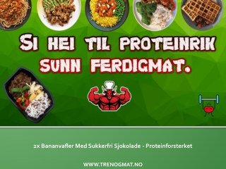 2x Bananvafler Med Sukkerfri Sjokolade - Proteinforsterket