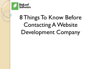 8 Things To Know Before Contacting A Website Development Company