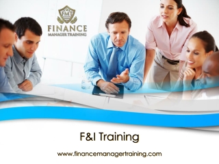 Online Best F&I Training in 6 Months - www.financemanagertraining.com