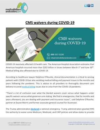 CMS waivers during COVID-19