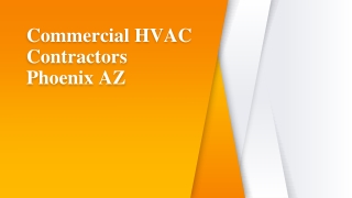 Commercial HVAC Contractors Phoenix AZ