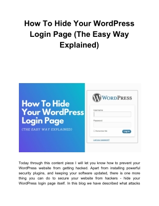 How To Hide Your WordPress Login Page (The Easy Way Explained)