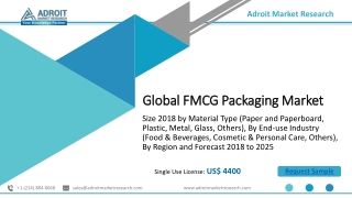 FMCG Packaging Market 2020-2025: Current Status, Various Services, High Growth, Market Segmentation, Major Countries & B