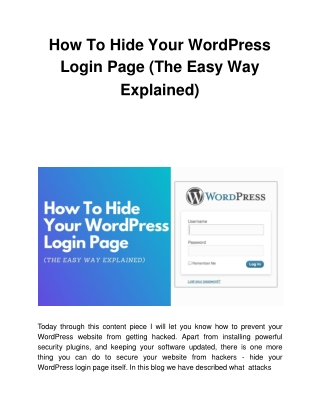 How To Hide Your WordPress Login Page (The Easy Way Explained)