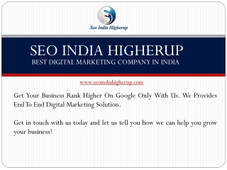 SEO India Higherup - Best Digital Marketing Company India