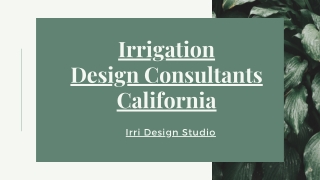 Irrigation design consultants California-Irri Design Studio