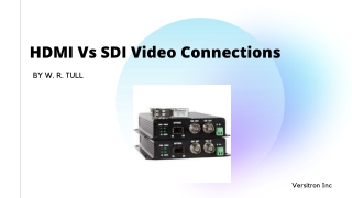 HDMI Vs SDI Video Connection PDF