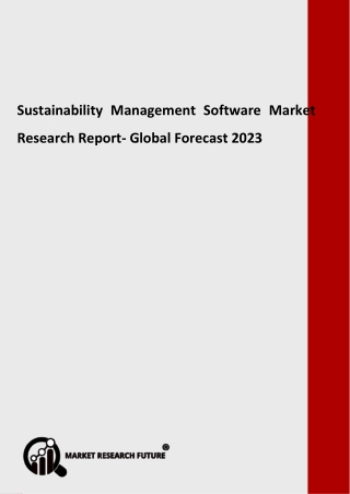 Global Sustainability Management Software Market