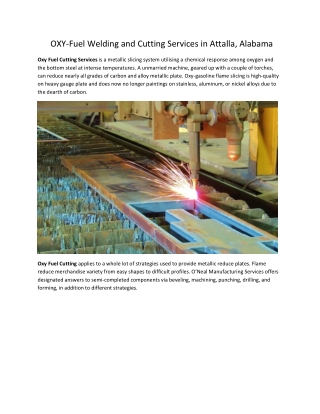 OXY-Fuel Welding and Cutting Services in Attalla, ALabama