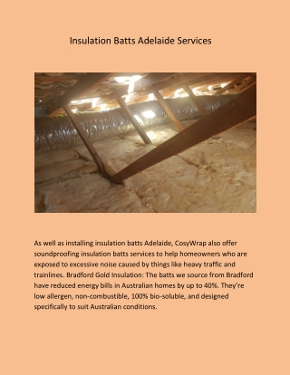 Insulation Batts Adelaide Services