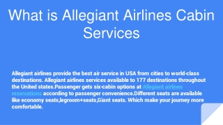 Allegiant Airlines Reservations | Allegiant Airlines Cabin Services.