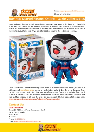 Buy Pop Marvel Figures Online-Ozzie Collectables