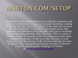 Norton.com/setup