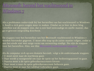 Microsoft wachtwoord herstellen oplossing voor al uw Microsoft-problemen