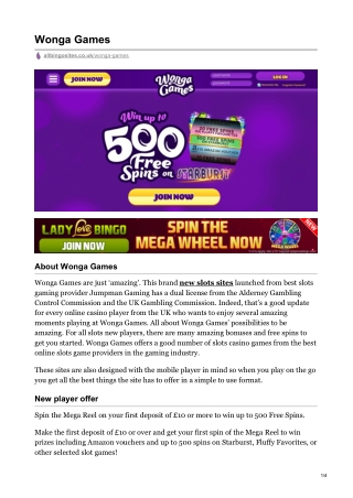 allbingosites.co.uk-Wonga Games