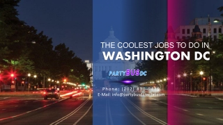 The Coolest Jobs to Do in Washington DC By Party Bus DC Company