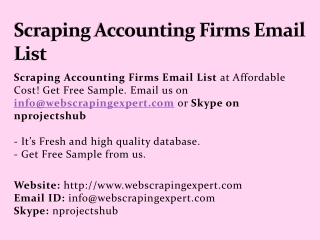 Scraping Accounting Firms Email List