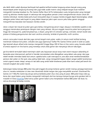 Kamu Yakni Yang Bermaslahat Jika Mainin Pkv Games Klik66 Dan Membuahkan Money Berlebihan