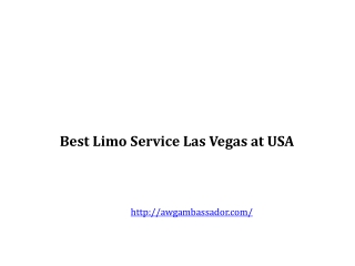 Best Limo Service Las Vegas Nevada