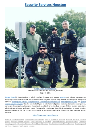 Security Services Houston