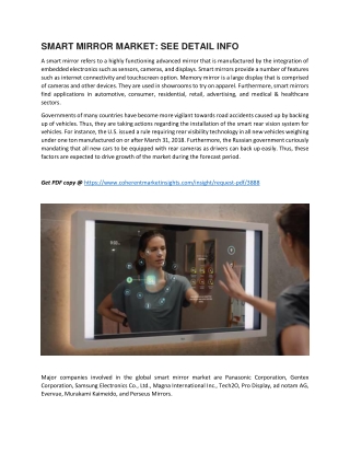 SMART MIRROR MARKET: SEE DETAIL INFO