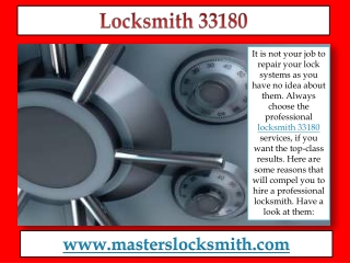 Locksmith 33180