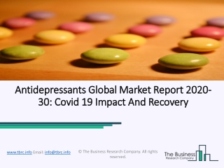 Antidepressants Market By Type, By Application And By End-User Forecasts 2020 to 2023