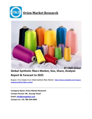 Global Synthetic fibers Market Size, Industry Trends, Share and Forecast 2019-2025