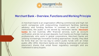 Merchant Bank – Overview, Functions and Working Principle