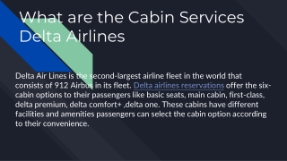 Delta Airlines Reservations | Delta Airlines Cabin Services.