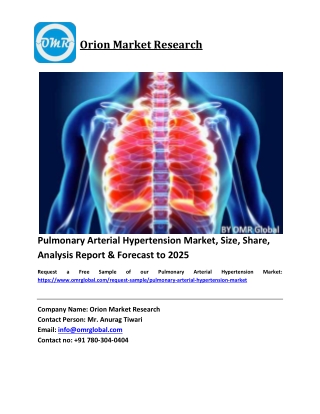 Pulmonary Arterial Hypertension Market Size, Industry Trends, Share and Forecast 2019-2025