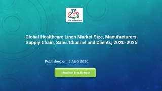 Global Healthcare Linen Market Size, Manufacturers, Supply Chain, Sales Channel and Clients, 2020-2026