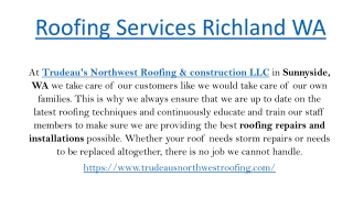 Roofing Services Richland WA