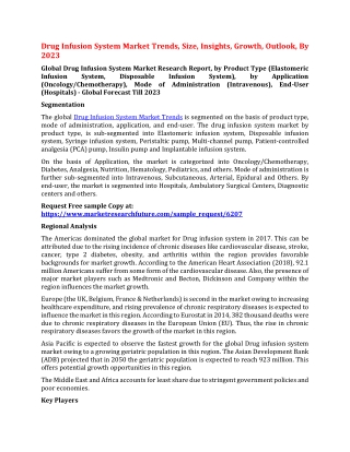 Drug Infusion System Market Trends, Size, Insights, Growth, Outlook, By 2023