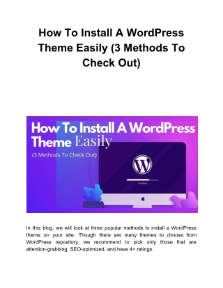 How To Install A WordPress Theme Easily (3 Methods To Check Out)