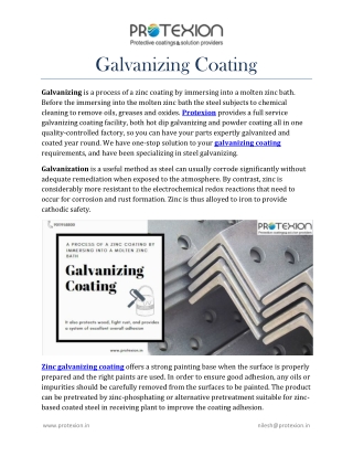 Galvanizing Coating