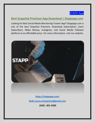 Best Snapchat Premium App Download | Stappapp.com