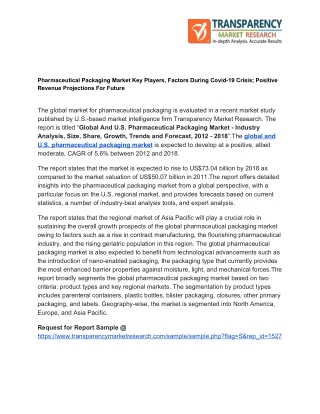 Impact Assessment of COVID-19 Outbreak on Pharmaceutical Packaging Market Key Players