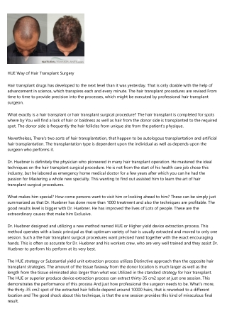 Hair Transplant Surgery