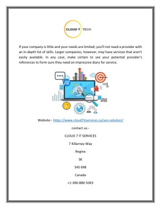 Search engine optimization services in Canada | Cloud7itservices.ca