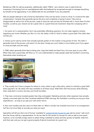 For Sale By Owner - What you need to know before trying to sale your own house without an agent.