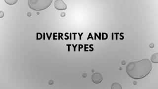 Diversity and workplace diversity